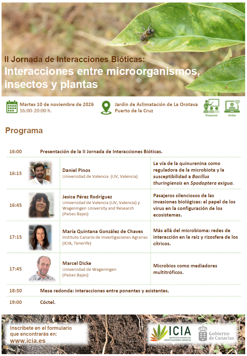 Cartel II Jornada de Interacciones Bióticas